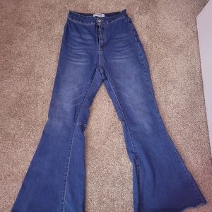 Women's Blue Flared Jeans